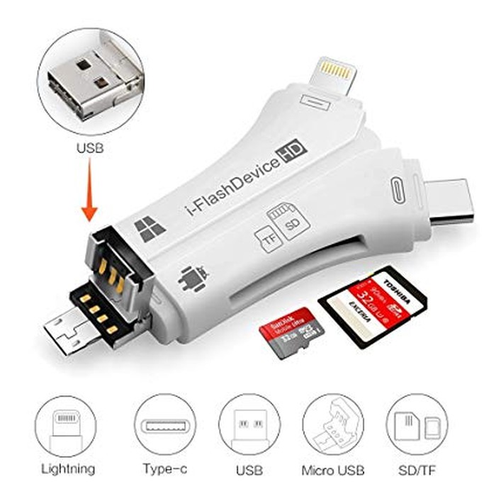 Jual i Flash Drive SD Card Reader Micro SD TF micro usb / lightning / type Shopee Indonesia