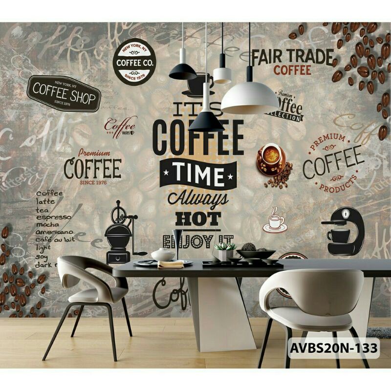 Jual Wallpaper Kedai Kopi , Wallpaper Coffee Shop , Wallpaper Kafe