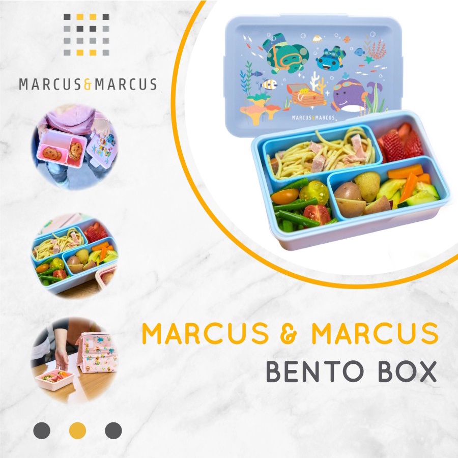 Jual Marcus&Marcus Bento Box Lunch Box Kotak Bekel Anak Anti Tumpah Microwave Safe Marcus