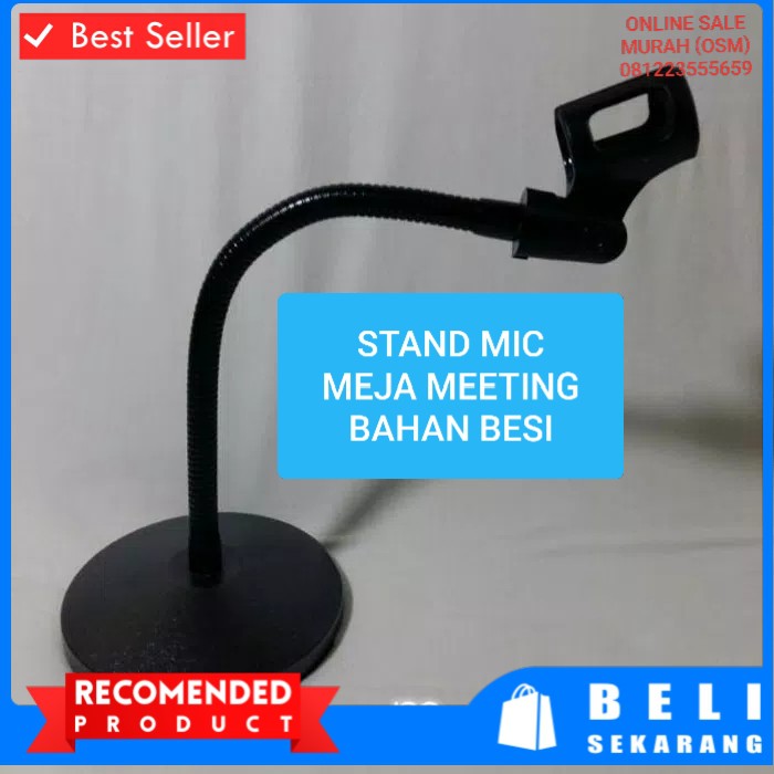 Jual ORIGINAL stand mic holder standing microphone MEJA table podium