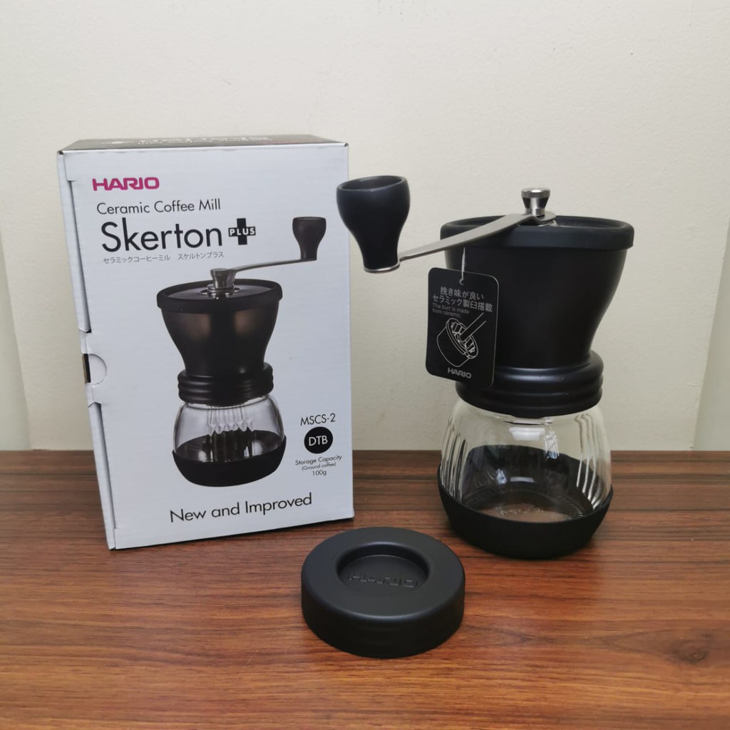 Jual Hario Ceramic Coffee Mill Skerton Plus MSCS2DTB Grinder Kopi Manual Shopee Indonesia