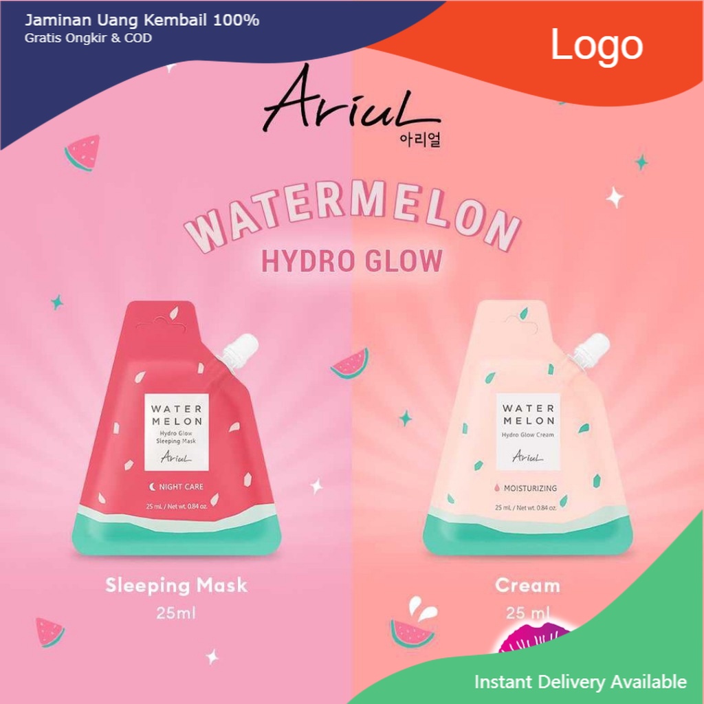 Jual Ariul Watermelon Hydro Glow Sleeping Mask Spout Hydro Glow Cream