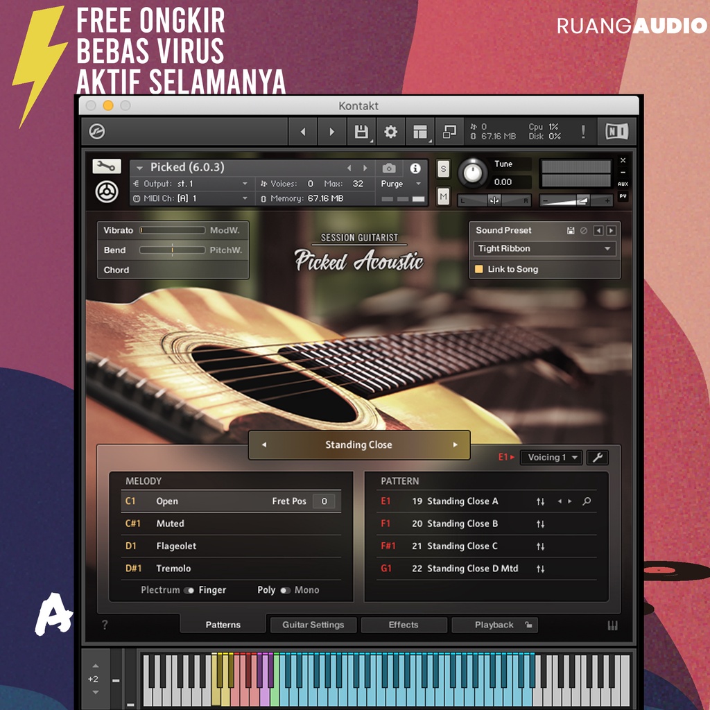 Jual Session Guitarist Picked Acoustic Kontakt Library ( Full