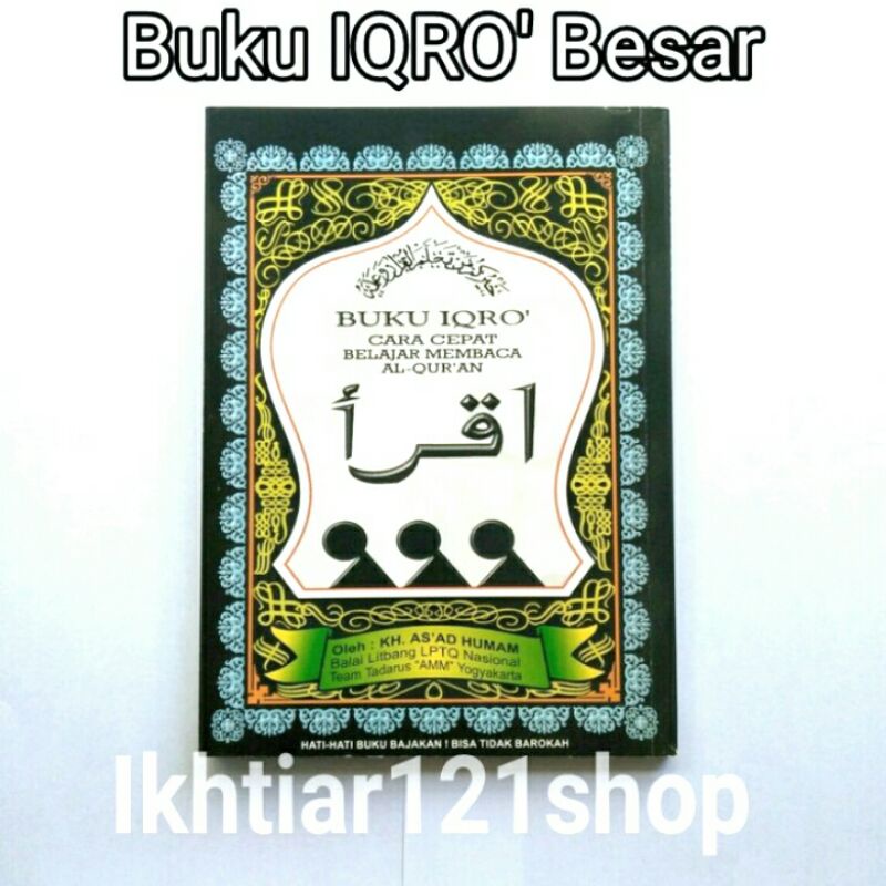 Jual Buku Iqro' Besar/Buku IQRO' Cara Cepat Belajar Membaca AlQur'an