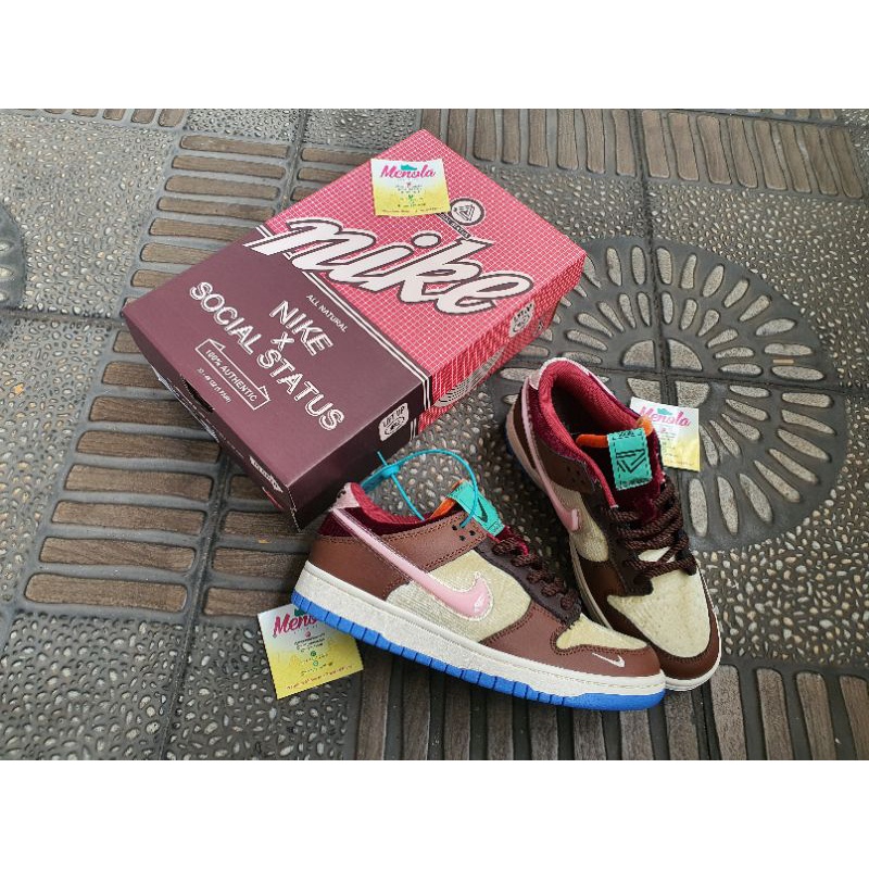 Jual Social Status X Nike SB Dunk Low 'Chocolate Milk' Shopee Indonesia