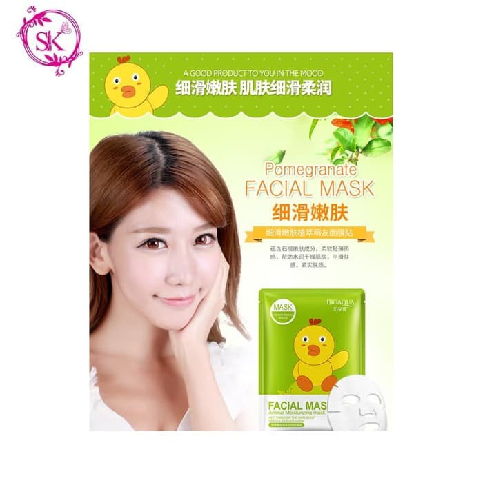 Jual SACHET HIJAU BIOAQUA ANIMAL SHEET FACIAL MASK CHICK GREEN