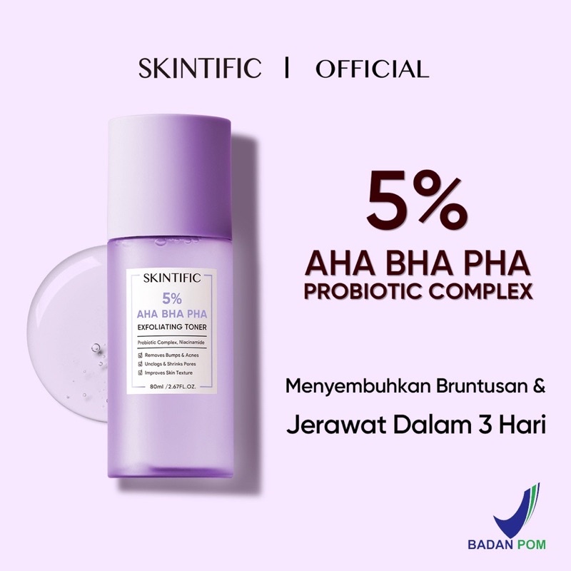 Jual Skintific 5 AHA BHA PHA Exfoliating Toner 80ML Shopee Indonesia