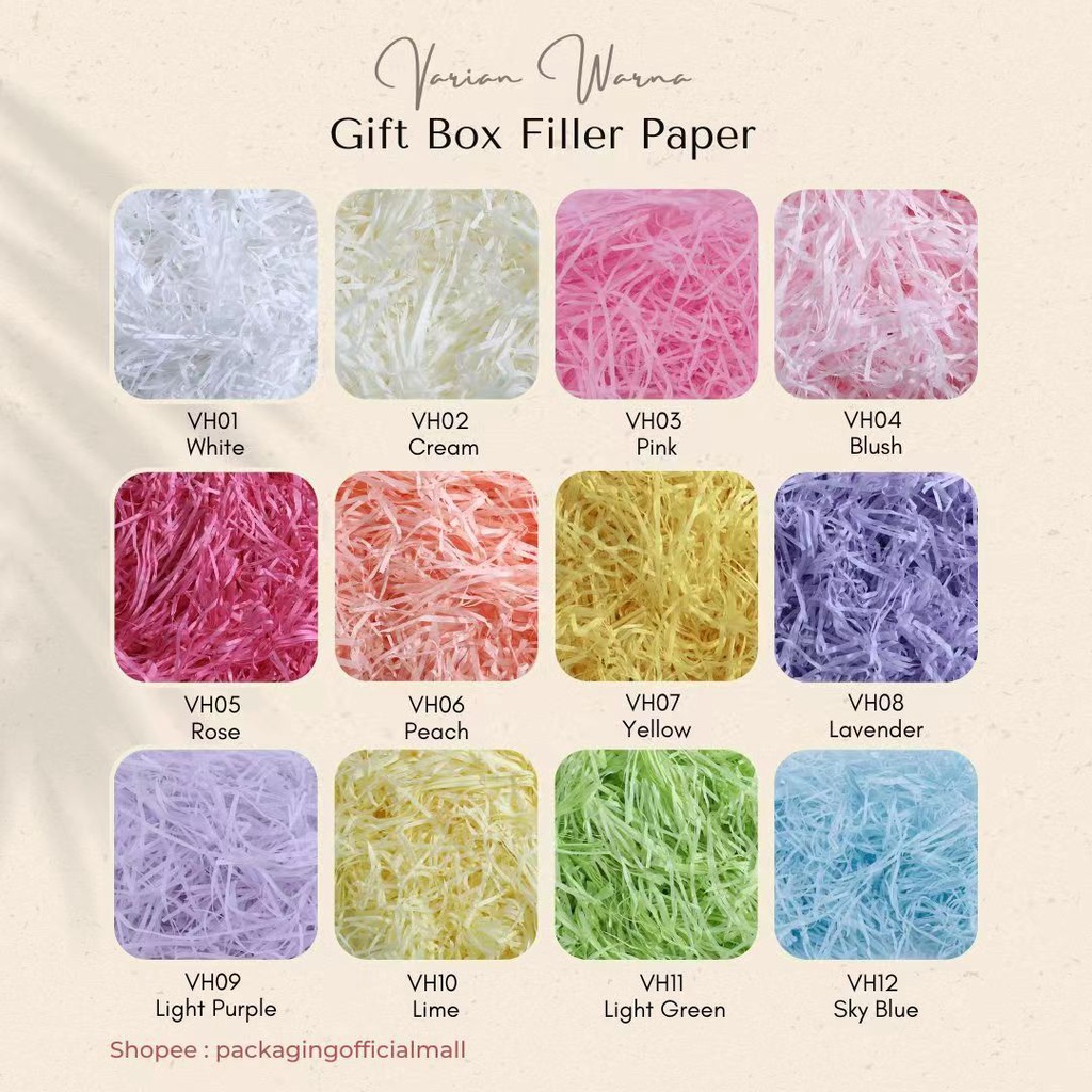 Jual GIFT BOX FILLER PAPER 20 GRAM / Box Kado / Kertas Cacah Shopee Indonesia