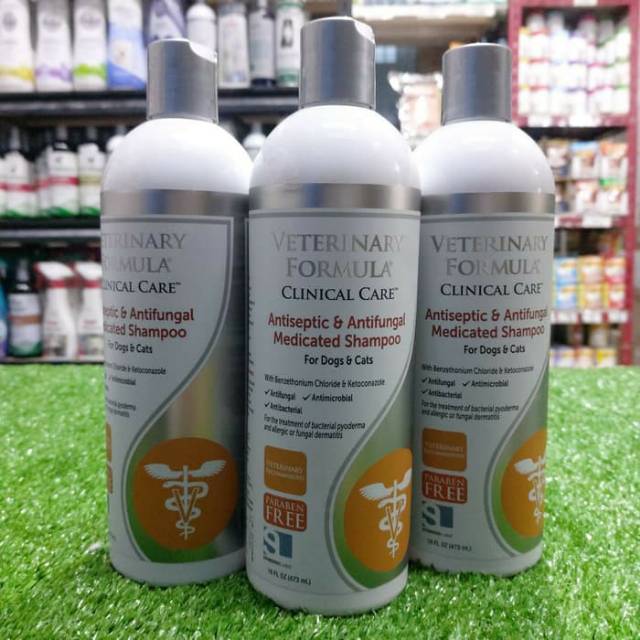Jual Veterinary Formula Shampoo Medicated Antiseptic & Antifungal Dog