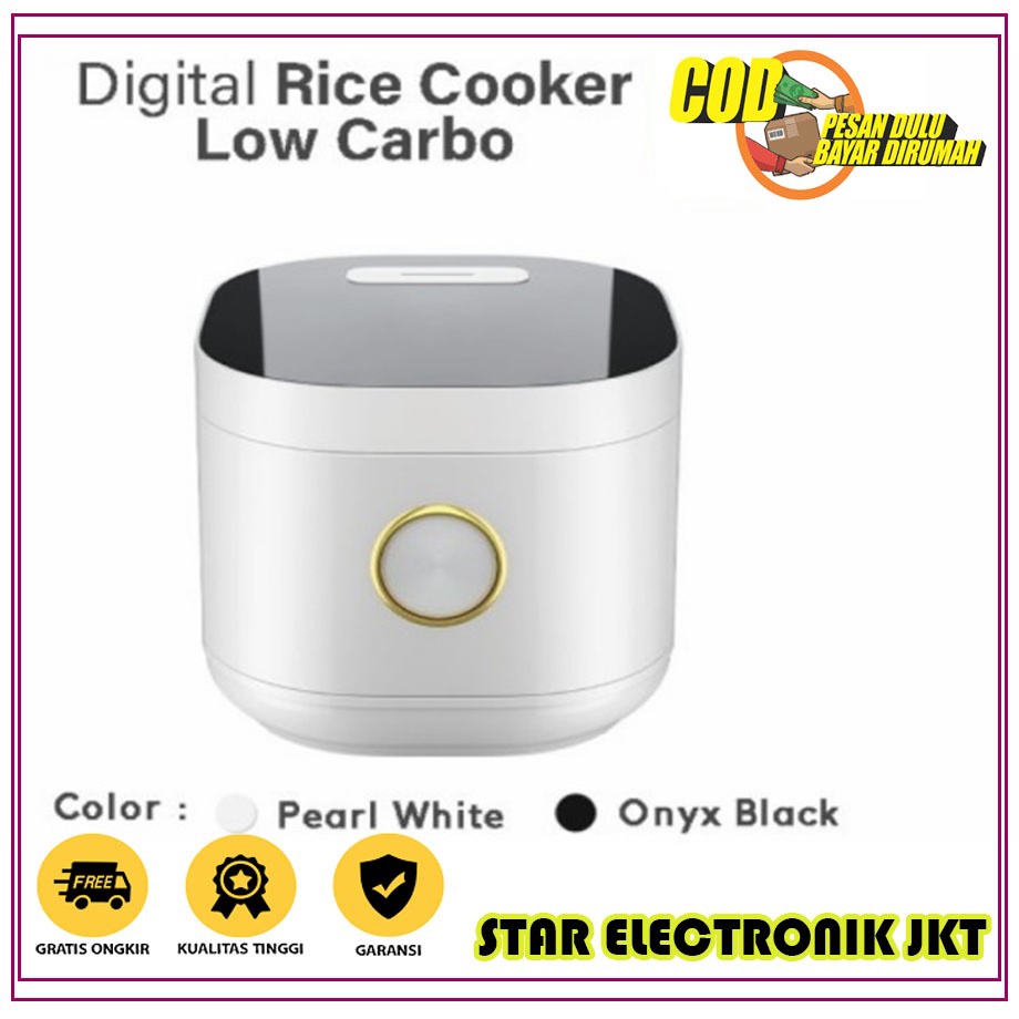 Jual TERLARIS RAVELLE Digital Rice Cooker Low Carbo 3L (1.2L nasi