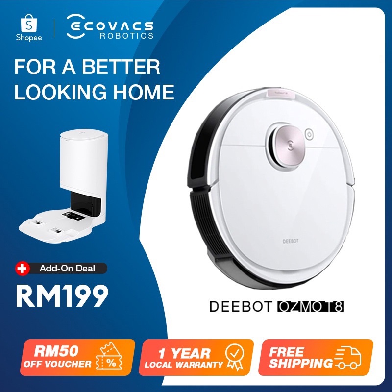 Jual [Addon Deal] Ecovacs Deebot Ozmo T8 Robotic Vacuum Cleaner with