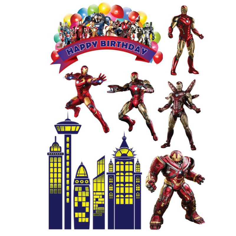 Jual topper cake costum nama (iron man) Shopee Indonesia