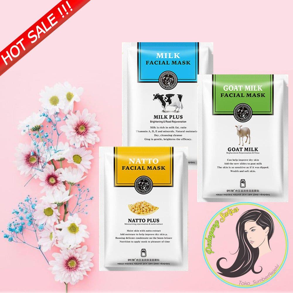 Jual ROREC Sheet Mask Facial Milk / Susu Mask Masker Korea Goat Milk