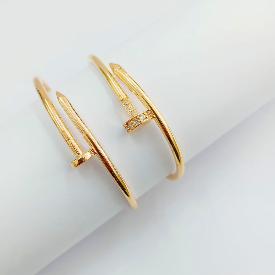 Jual Gelang Emas Model Paku Kadar 375 8K & 750 17K Shopee Indonesia(04)