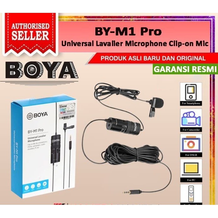 Jual Microphone Mic Clip On Boya BYM1 Lavalier Shopee Indonesia