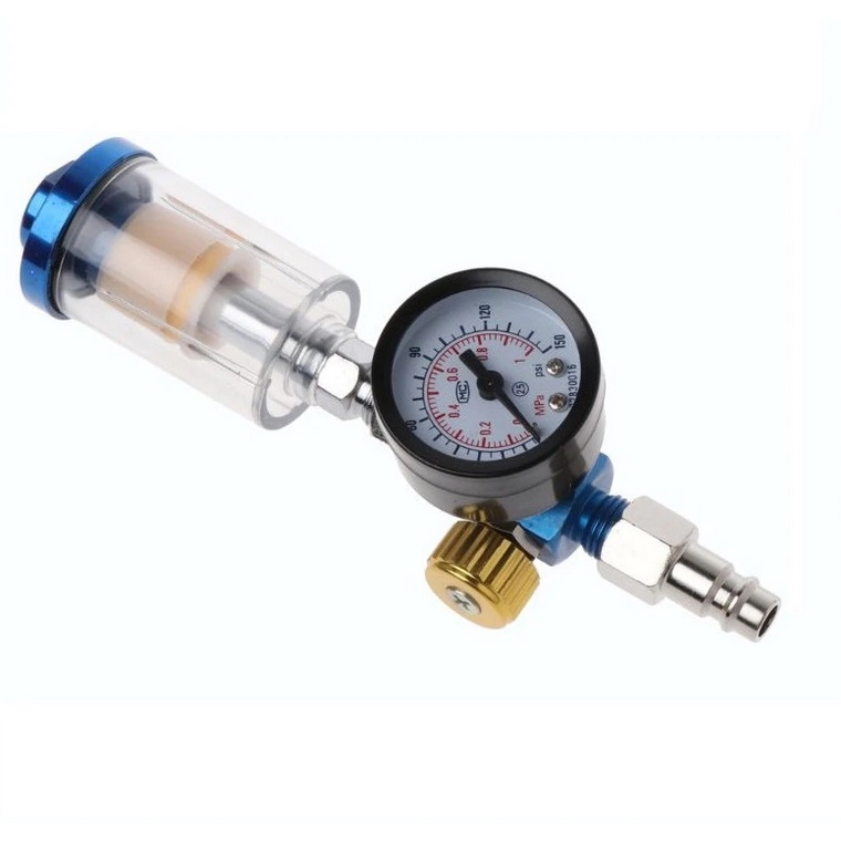 Jual Air Regulator Spray Gun With Pressure Gauge Inline Water Trap