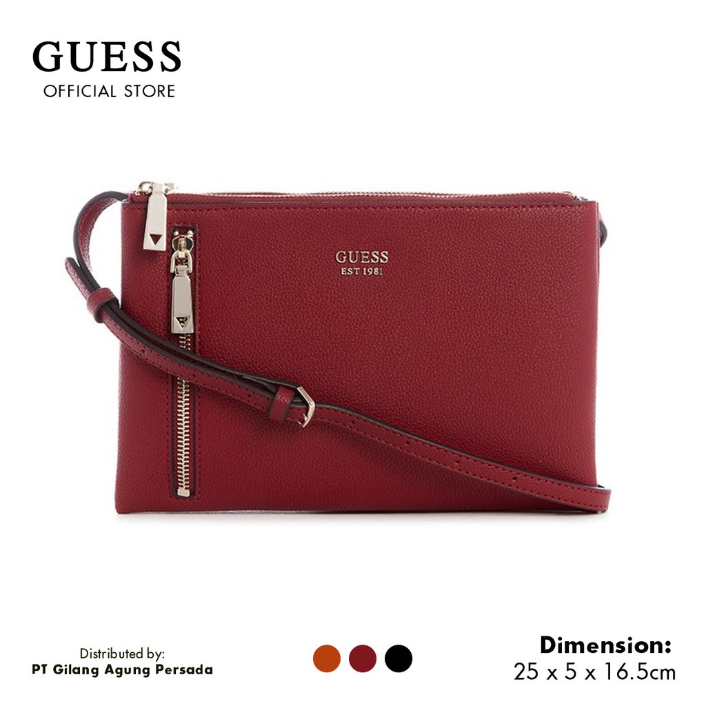 Jual Tas Guess Original Wanita Naya Double Zip Crossbody Shopee