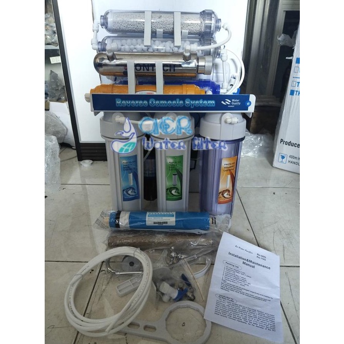 Jual Harga Gudang Mesin Filter Air Minum Ro 10 Stage 100 Gpd + Uv
