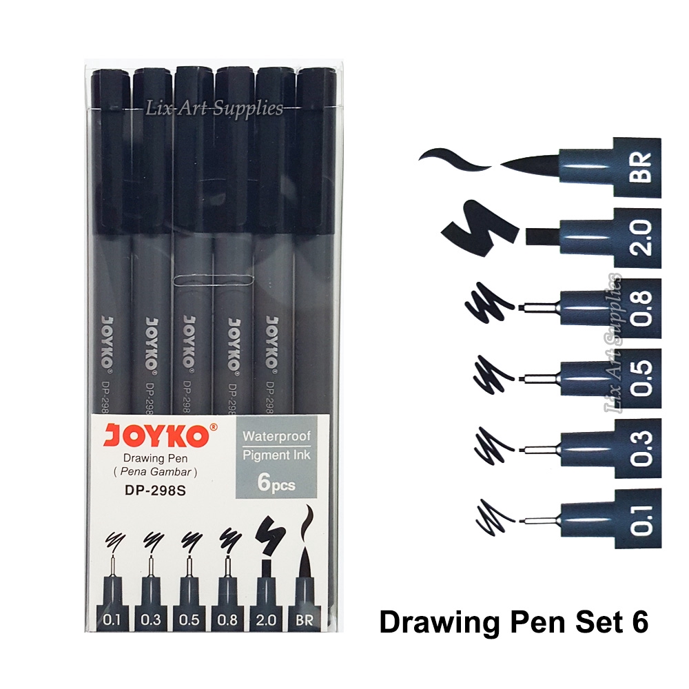 Jual Joyko Drawing Pen Set 6 (DP298S) Shopee Indonesia