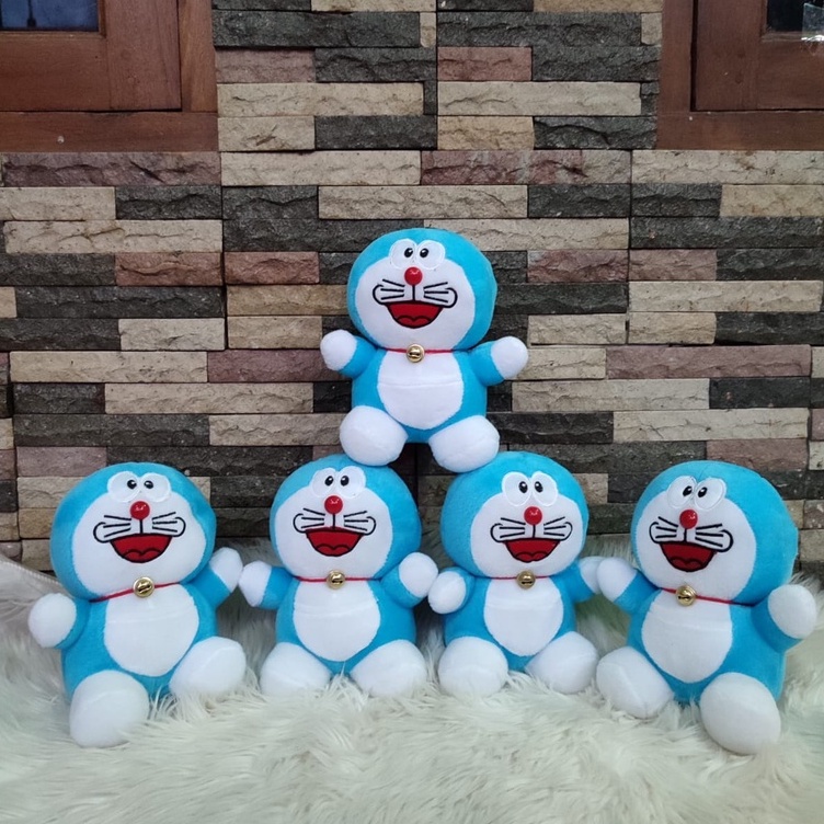 Jual Boneka Doraemon Mini Lucu Bisa Nyala Pake Lampu LED Mainan Anak(03)