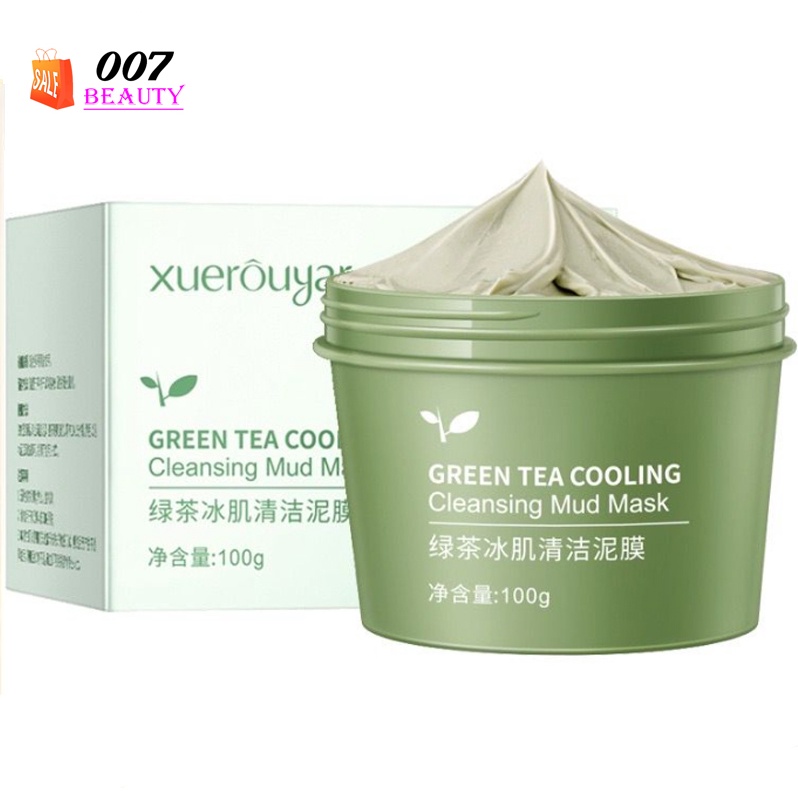 Jual Xuerouyar Masker Wajah Green Tea Cooling Cleansing Mud Mask Clay 100 gram Shopee Indonesia