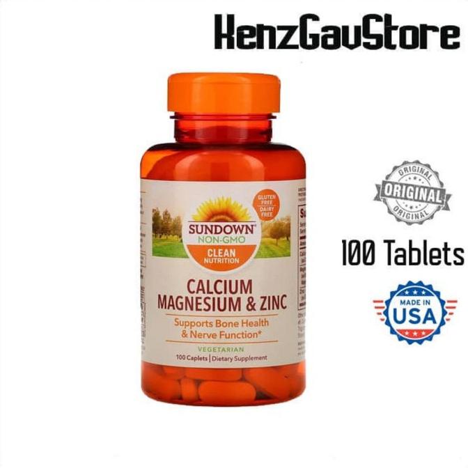 Jual Calcium Magnesium Zinc ( MURAH ) Sundown Naturals 100 Tablets Lc