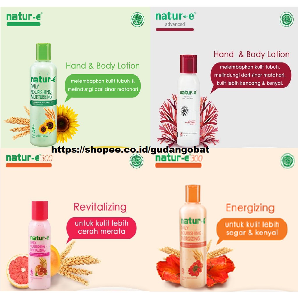 Jual Natur E Hand & Body Lotion Nourishing Moisturizing,Energizing