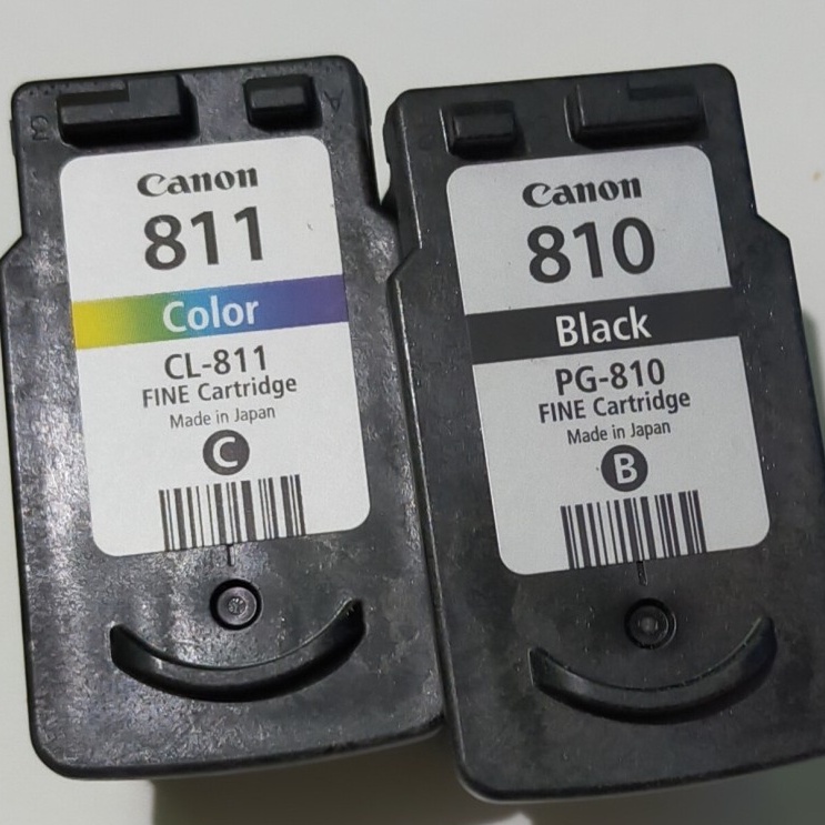 Jual cartridge canon recycle type 810 + 811siap pakai,sudah di isi ulng