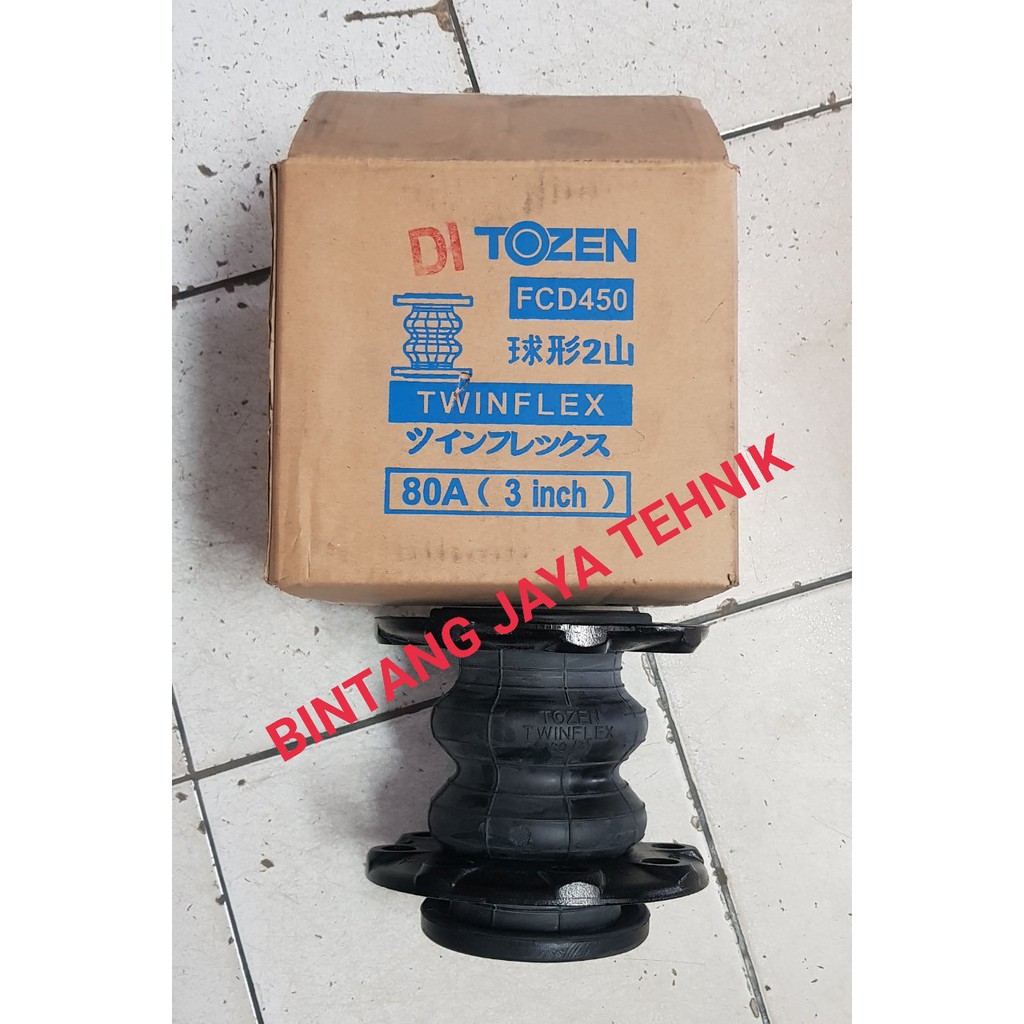 Jual FLEXIBLE JOINT RUBBER 3" ( 80A ) TWINFLEX TOZEN 10K FCD450