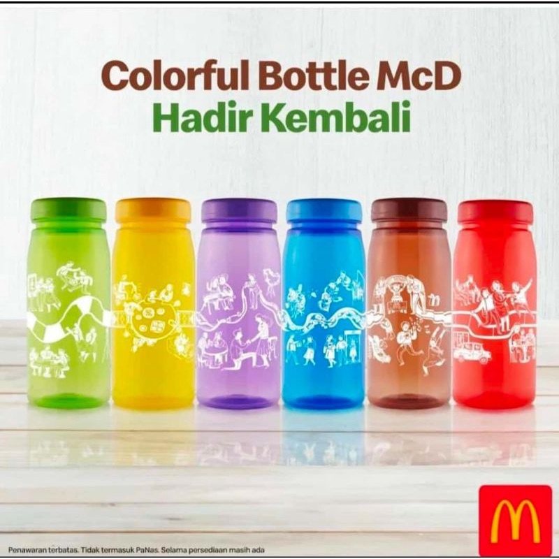 Jual Reusable Cup McDonald's 2020 Putih Colorful Bottle McD 2022