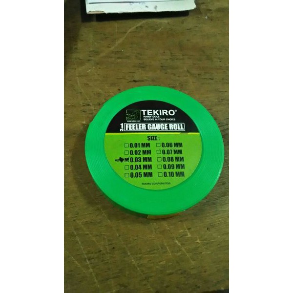 Jual tekiro feeler gauge roll alat ukur 003 MM X 13 X 5 meter Shopee