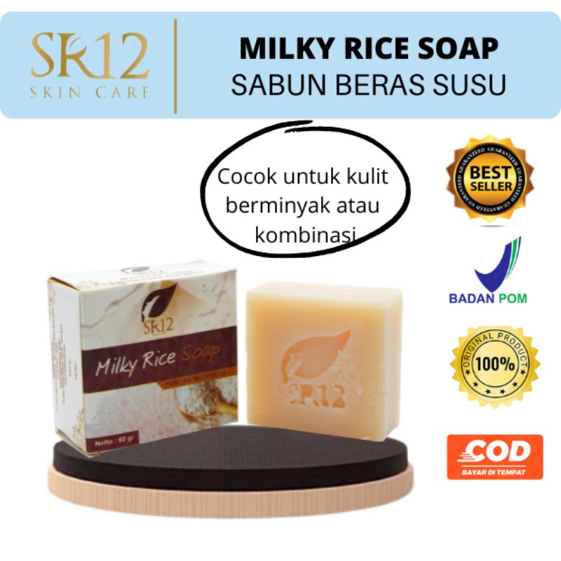 Jual MILKY RICE SOAP / SR12 / MILKY RICE SOAP / SABUN BATANG / SABUN