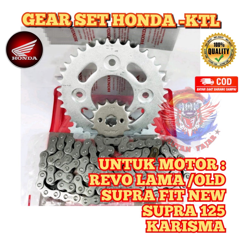 Jual Gear set Supra Fit , Karisma , Supra 125 , Revo lama gir / gigi