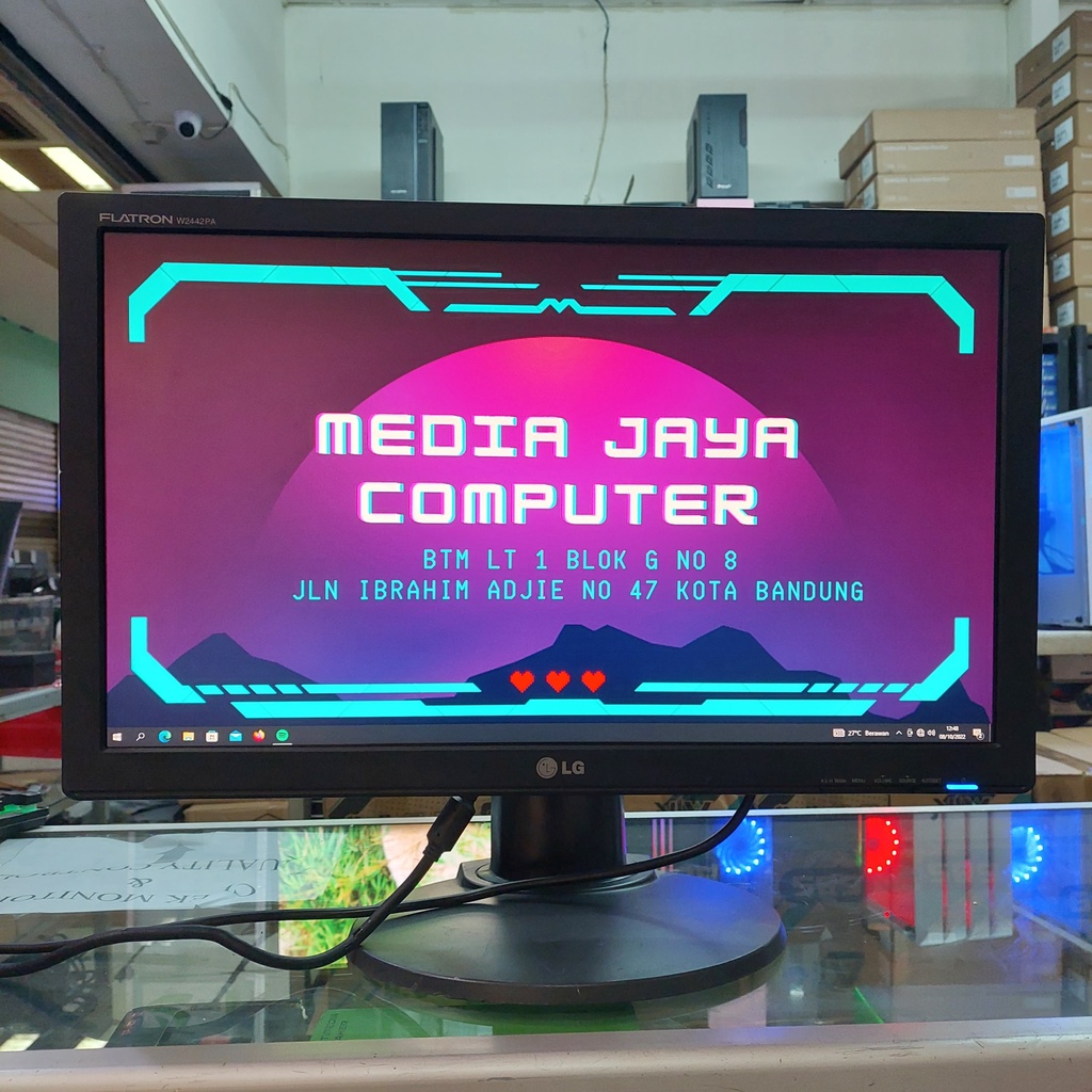 Jual Monitor LG 24 Inch Widescreen Portaid / Monitor bekas 24 inch
