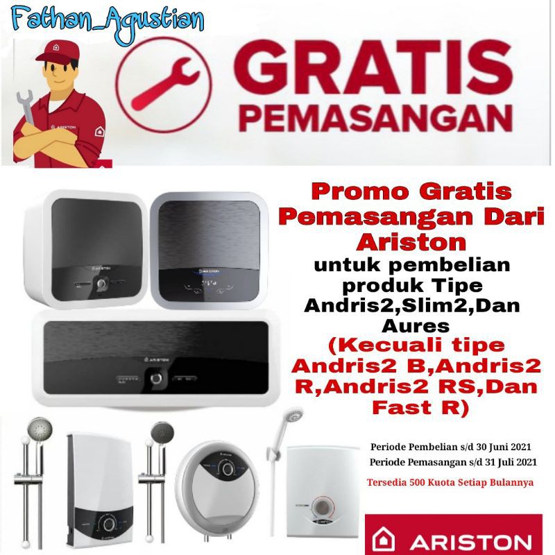 Jual Jasa Pasang Water Heater Ariston /Call Center Ariston Shopee
