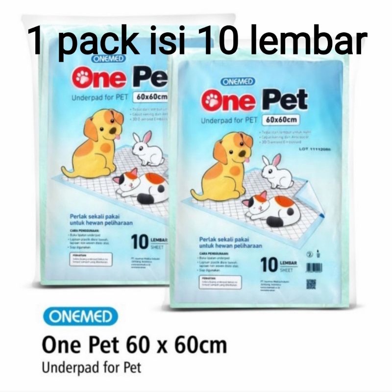 Jual Underpad Onepet by Onemed 60x60 untuk Hewan Anjing Kucing Kelinci