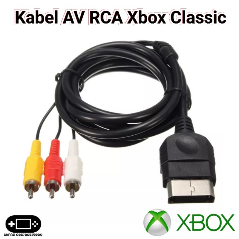 Jual Kabel AV RCA Xbox CLASSIC cable tv xbox klasik generasi pertama