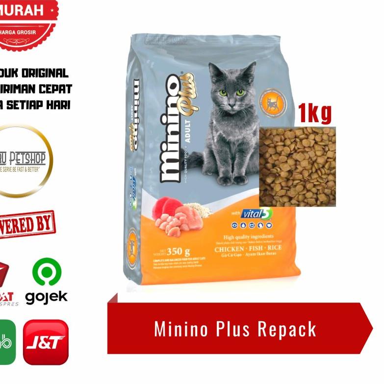 Jual Terjangkau Makanan Kucing Minino Plus 1kg Minino Cat Food 1kg
