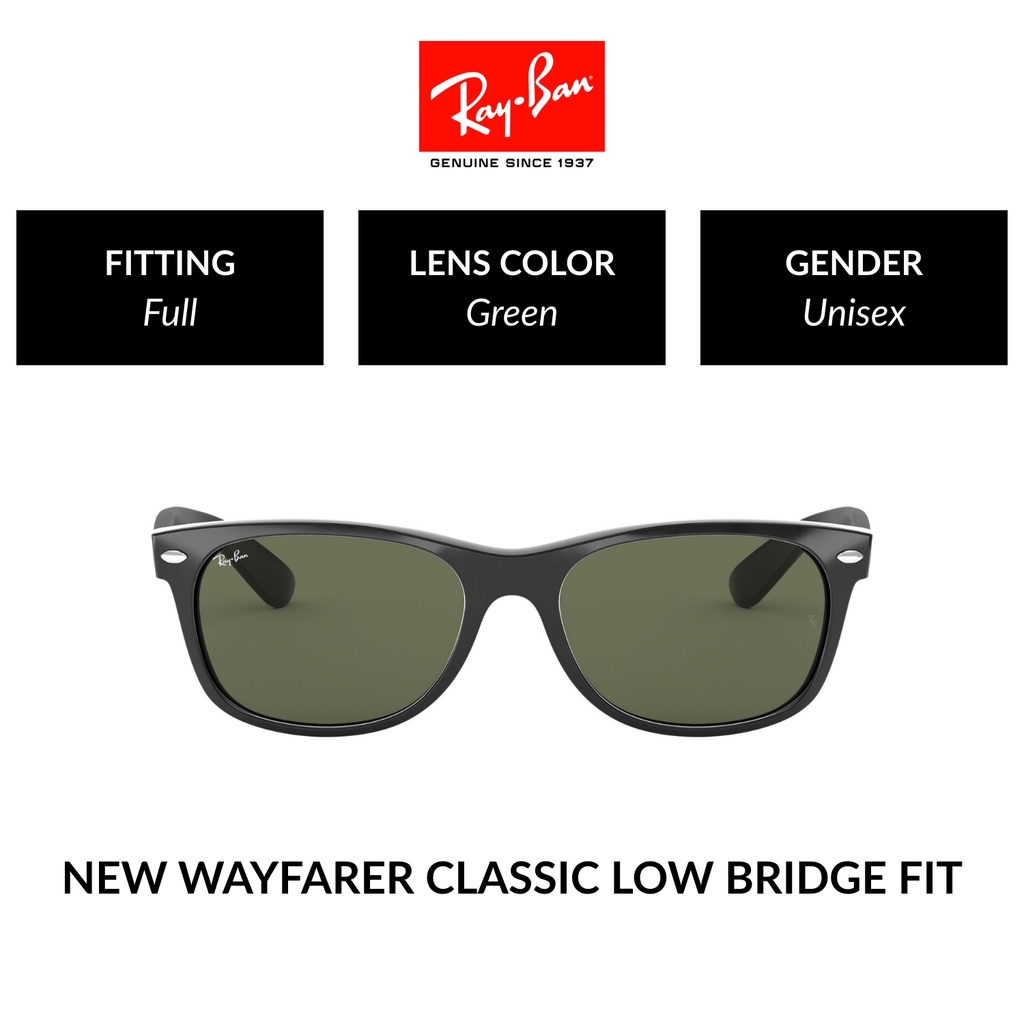 Jual RAYBAN New Wayfarer RB2132F 901L Full Fitting Sunglasses