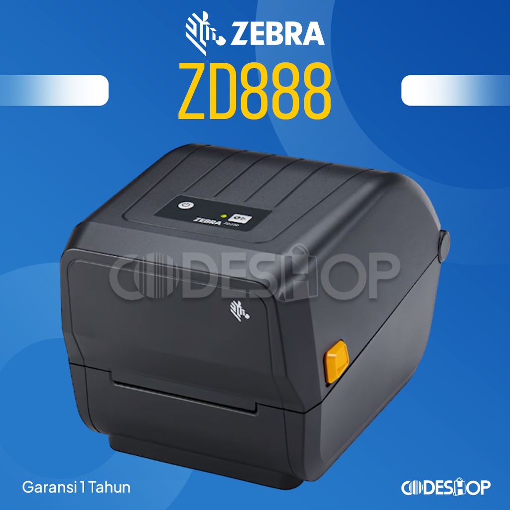 Jual Printer Barcode ZEBRA ZD 888 Cetak Label Produk 2D 203 DPI ZD888