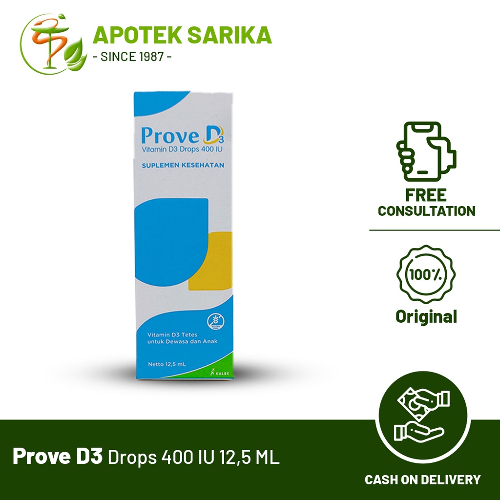 Jual Prove D3 Vitamin D3 400 IU Drops 2,5 ML / Vitamin D3 Untuk Anak