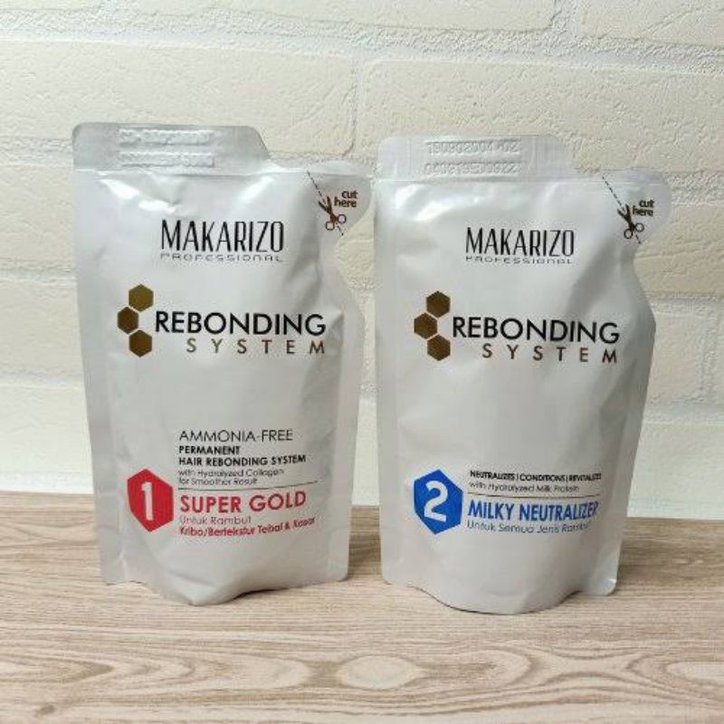 Jual Makarizo Professional Rebonding System Kit ( Step 1 + Step 2 )ORI BPOM Shopee Indonesia