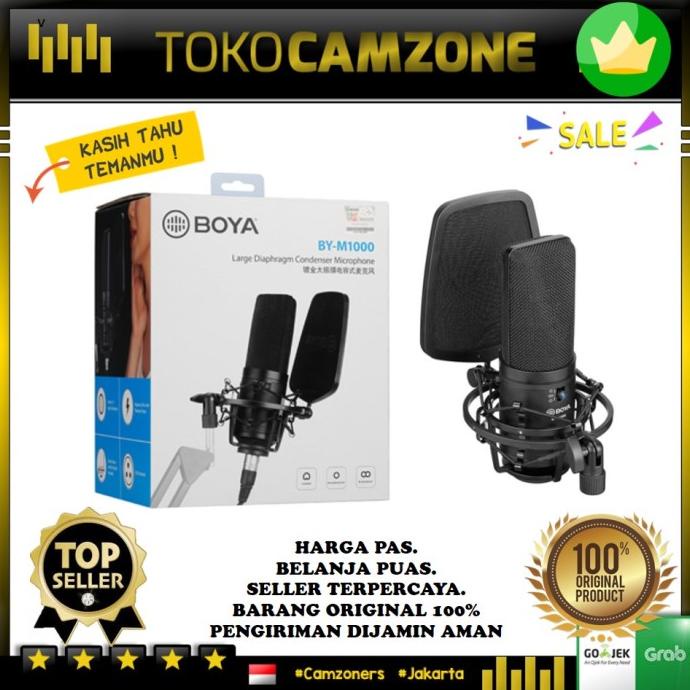 Jual Boya BYM1000 Large Diaphragm Cardioid Condenser Microphone
