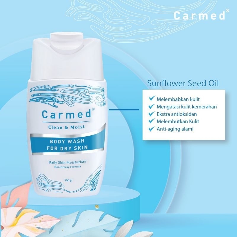 Jual carmed clean & moist body wash for dry skin 100g Shopee Indonesia