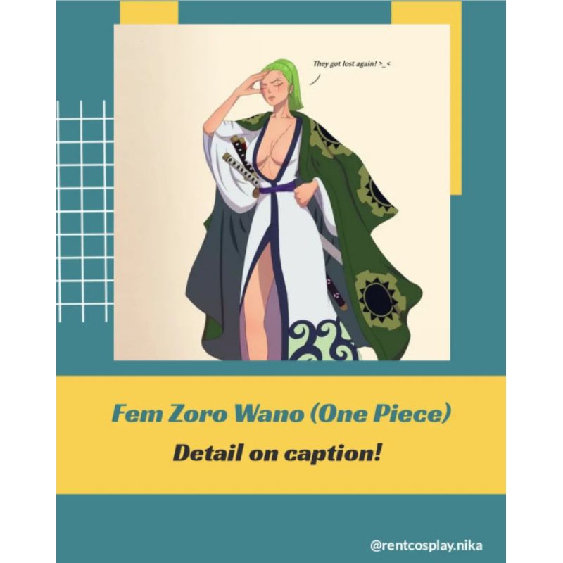 Jual RENTAL COSPLAY FEM ZORO RENTAL COSTUME FEM ZORO RENTAL KOSTUM