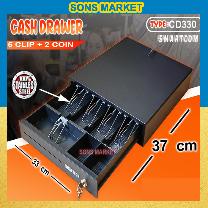 Jual Eppos epos Cash Drawer 37 X 33 Cm 4K3C RJ11 Laci Uang Laci Kasir