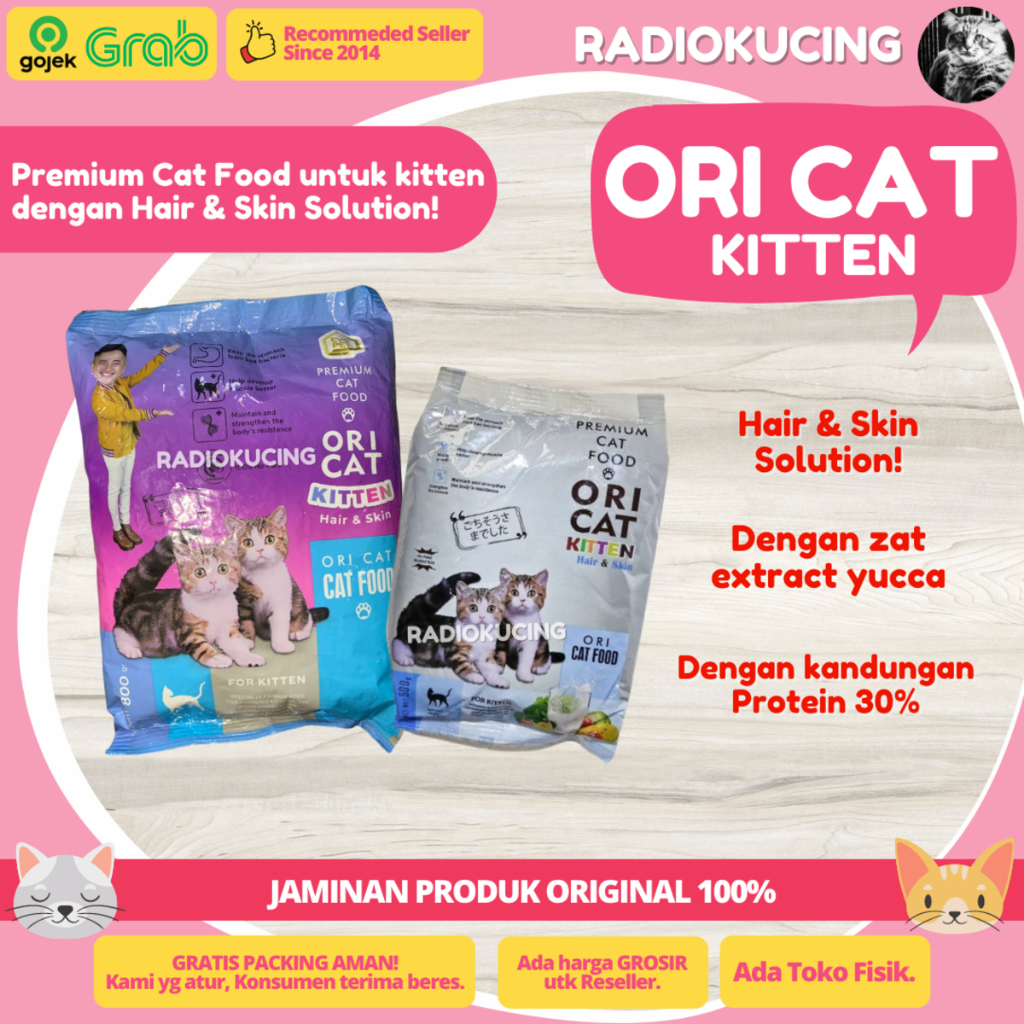 Jual Ori Cat Kitten 500 gr / 800 gr Hair & Skin Solutions Makanan