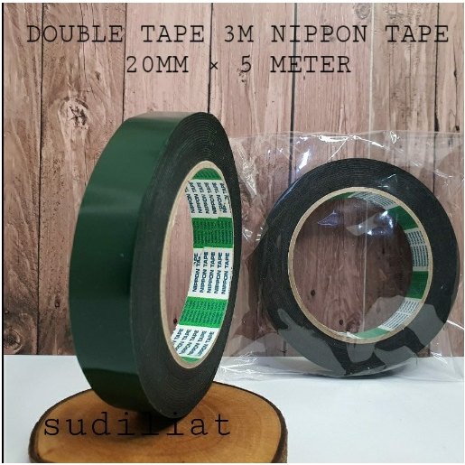 Jual DOUBLE TAPE / LEM BB / BOLAK BALIK NIPPON TAPE HIJAU 20MM × 4,5M