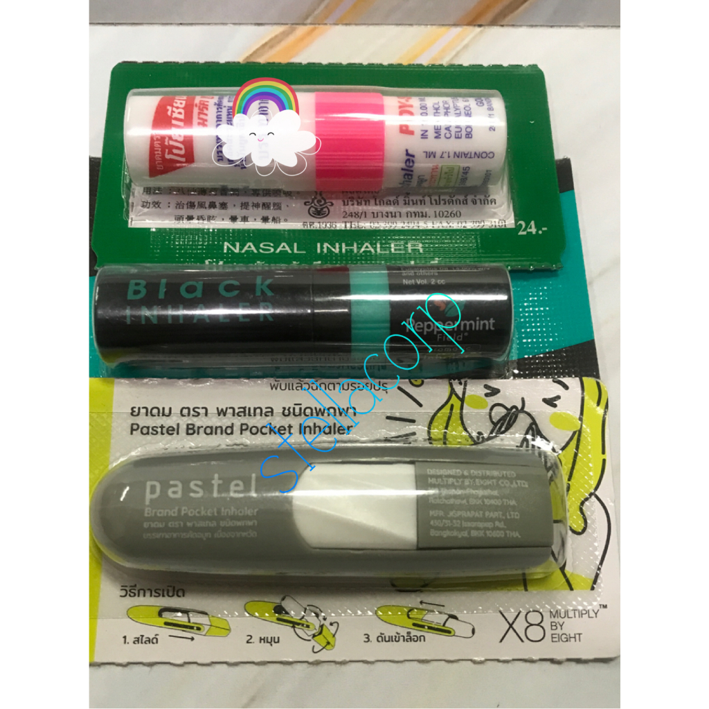 Jual inhaler / inhaler ORI THAILAND Pastel inhaler / Black inhaler