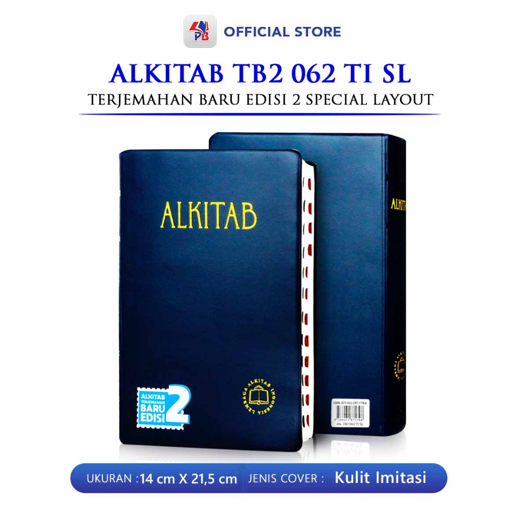 Jual Alkitab Kristen Terjemahan Baru TB2 062 TI SL Alkitab Besar